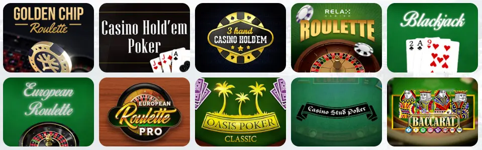 Jeux de table au BETSWAGGER CASINO