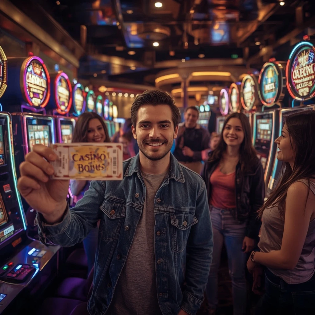 une personne tenant un bonus Betswagger Casino